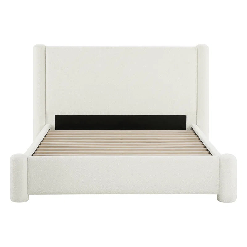 Boucle-Style Waterproof Upholstered Bed