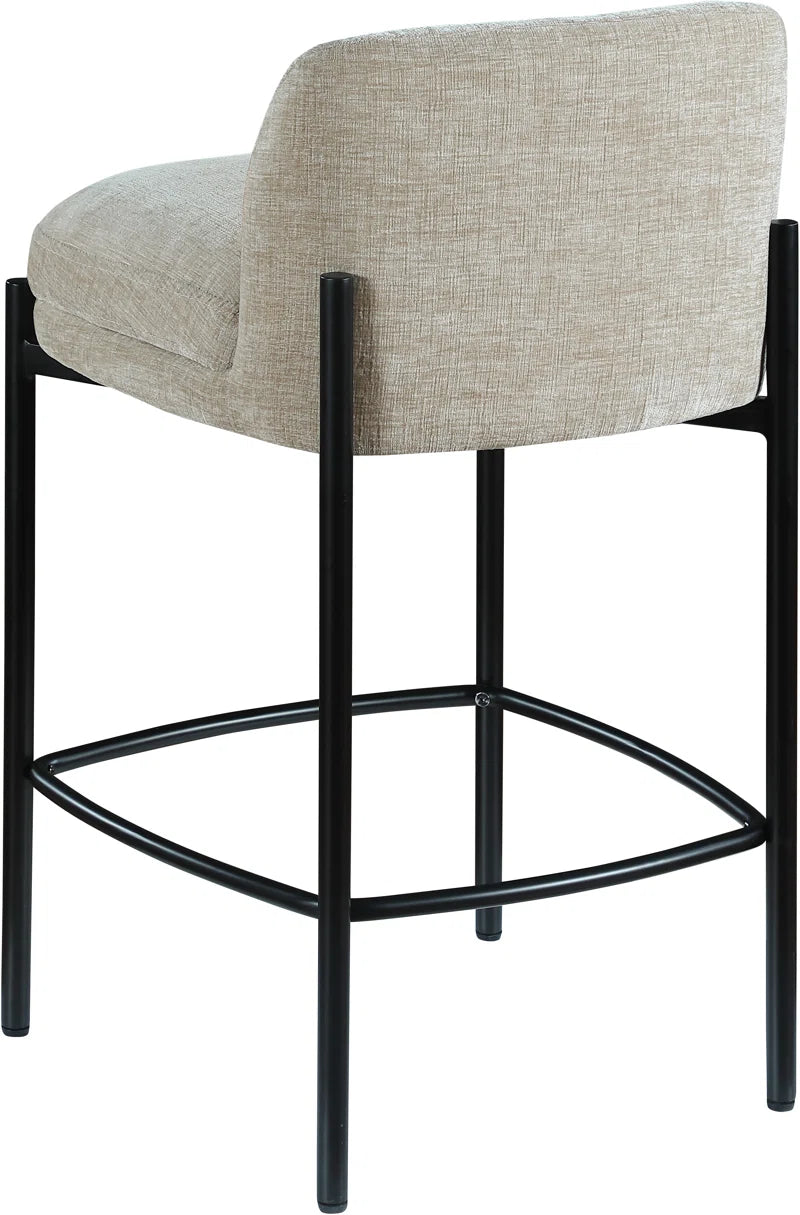 Brixen Upholstered Counter Stool with Metal Frame