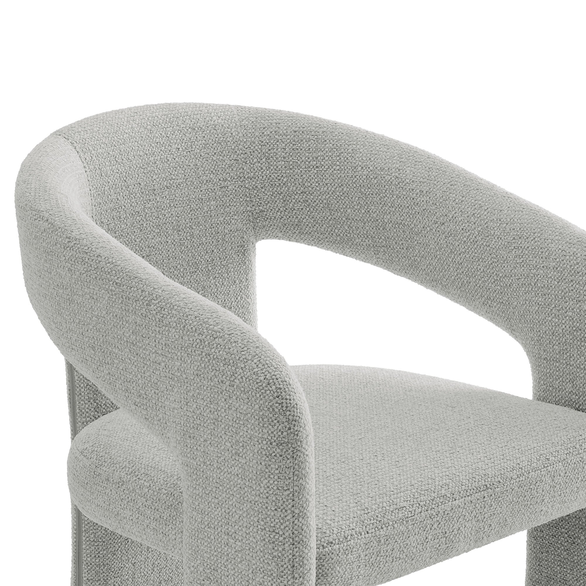 Side Dining Chair, Gray, Fabric, Bar Pub Cafe Bistro Dining Kitchen Hospitality Restaurant, ern Contemporary, HB37845
