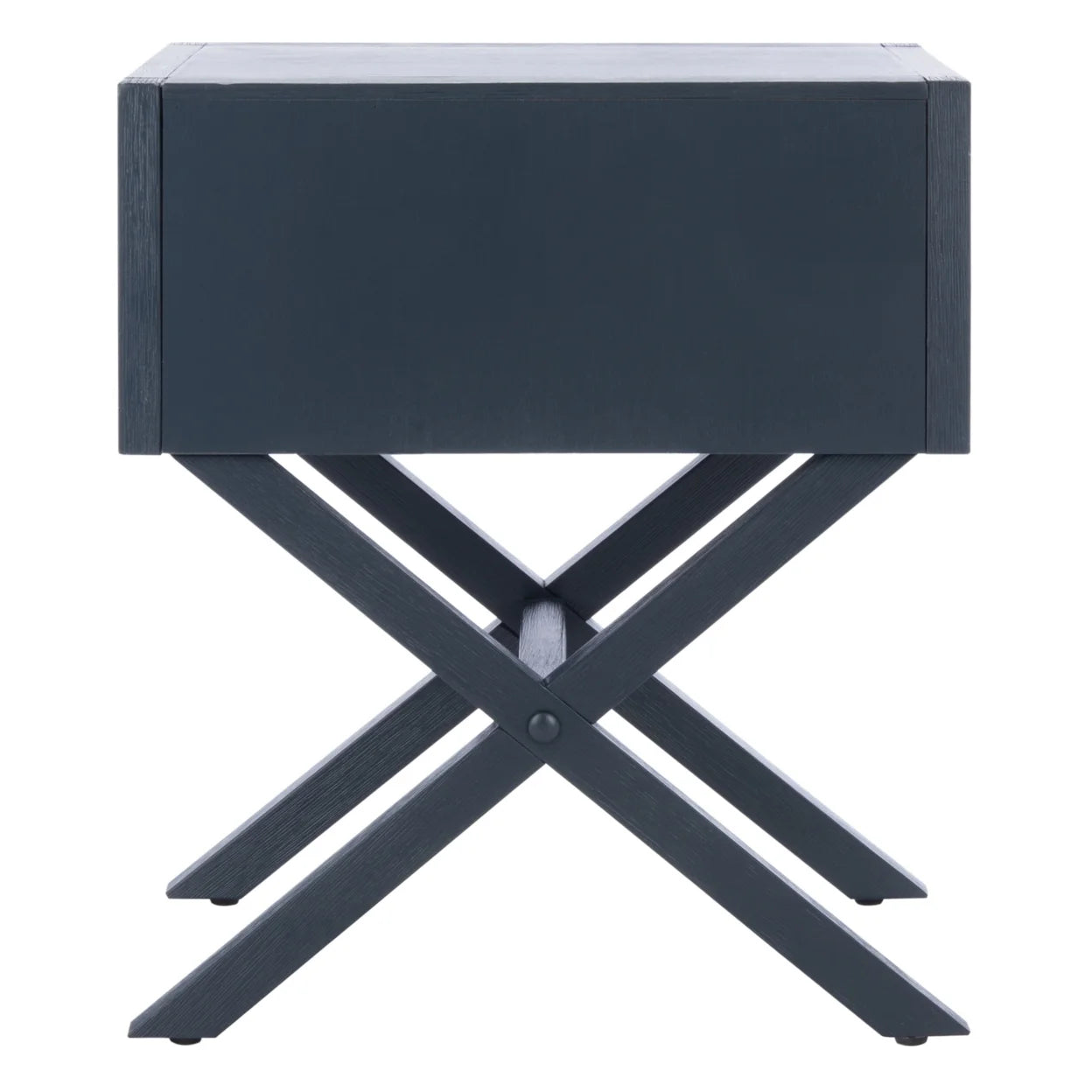 Odilia 1 Drawer Solid Retro Nightstand, Navy