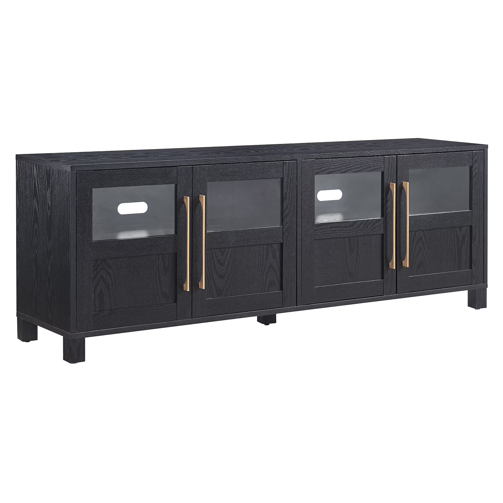 Rectangular TV Stand for Screens up to 75", Black Grain