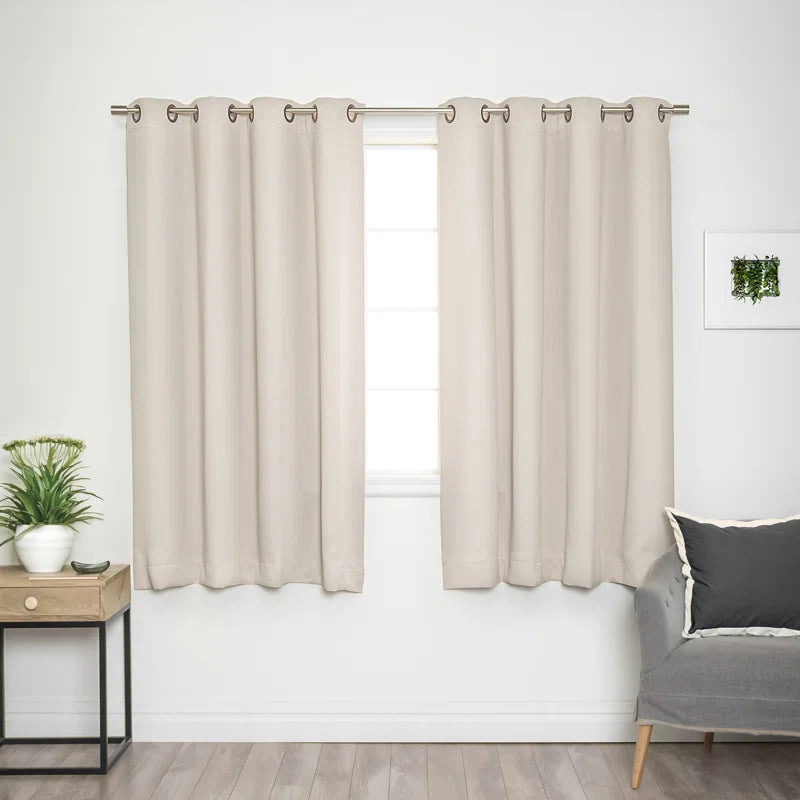 Adina Sevan Solid Thermal Grommet Curtain Panels