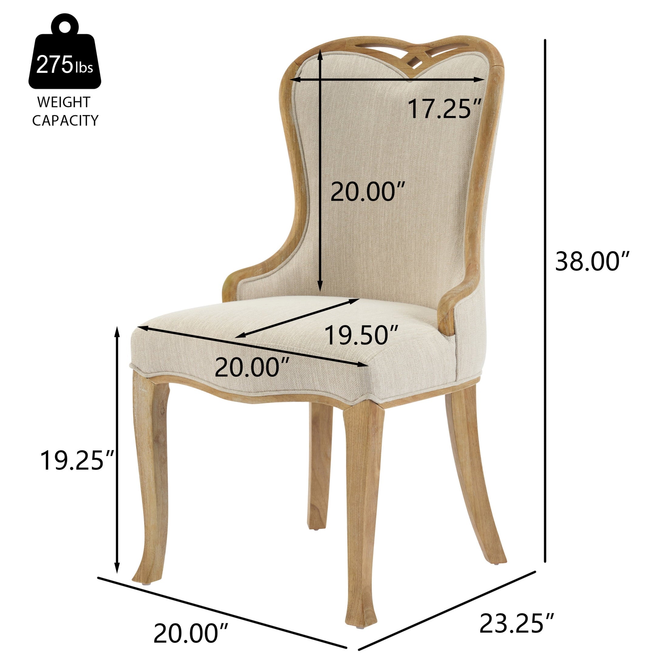 Elevate Your Dining Experience with Our Elegant Set of 4 Tufted Wingback Dining Chairs in Beige