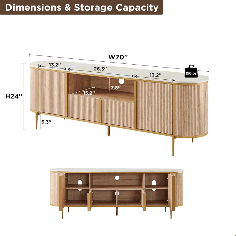 Rosevell 70" W TV Stand for Tvs up to 78"