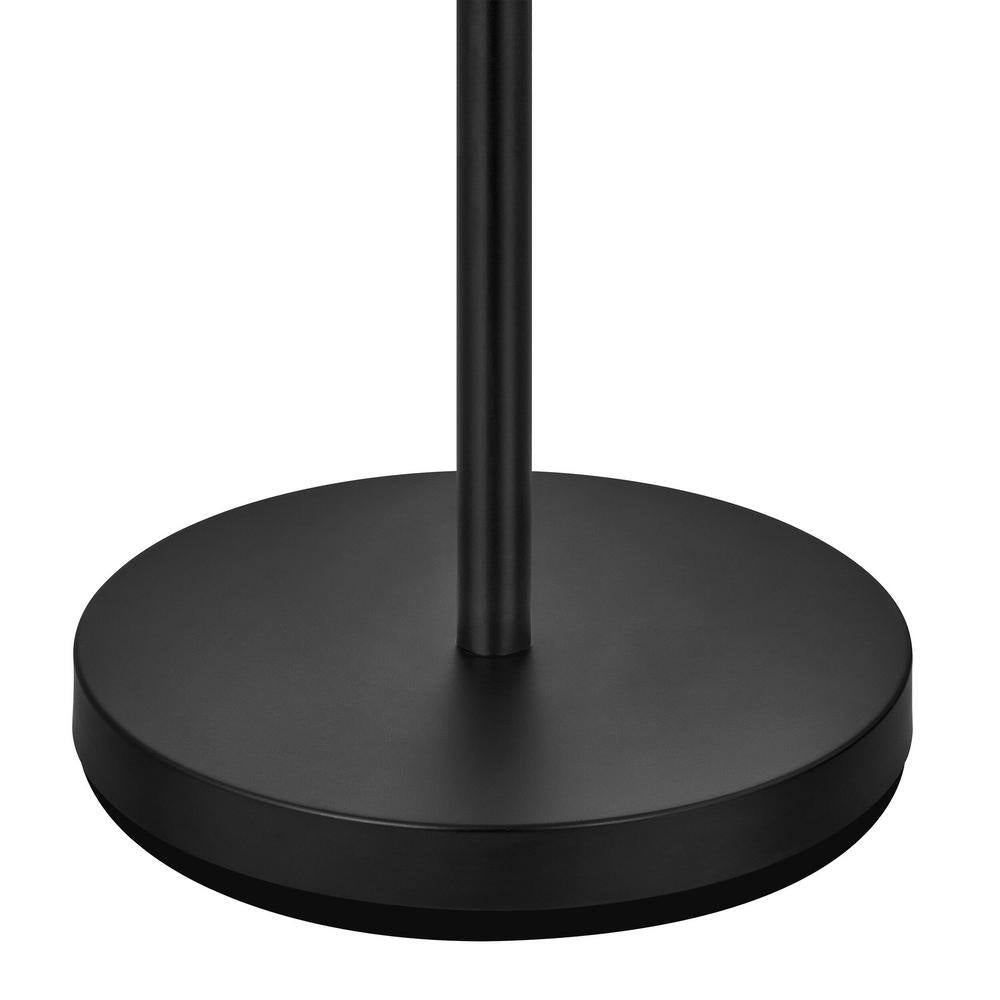 Kingsbridge 70 In. 3-Light Black and Gold Tree Floor Lamp with White Glass Globe Shades