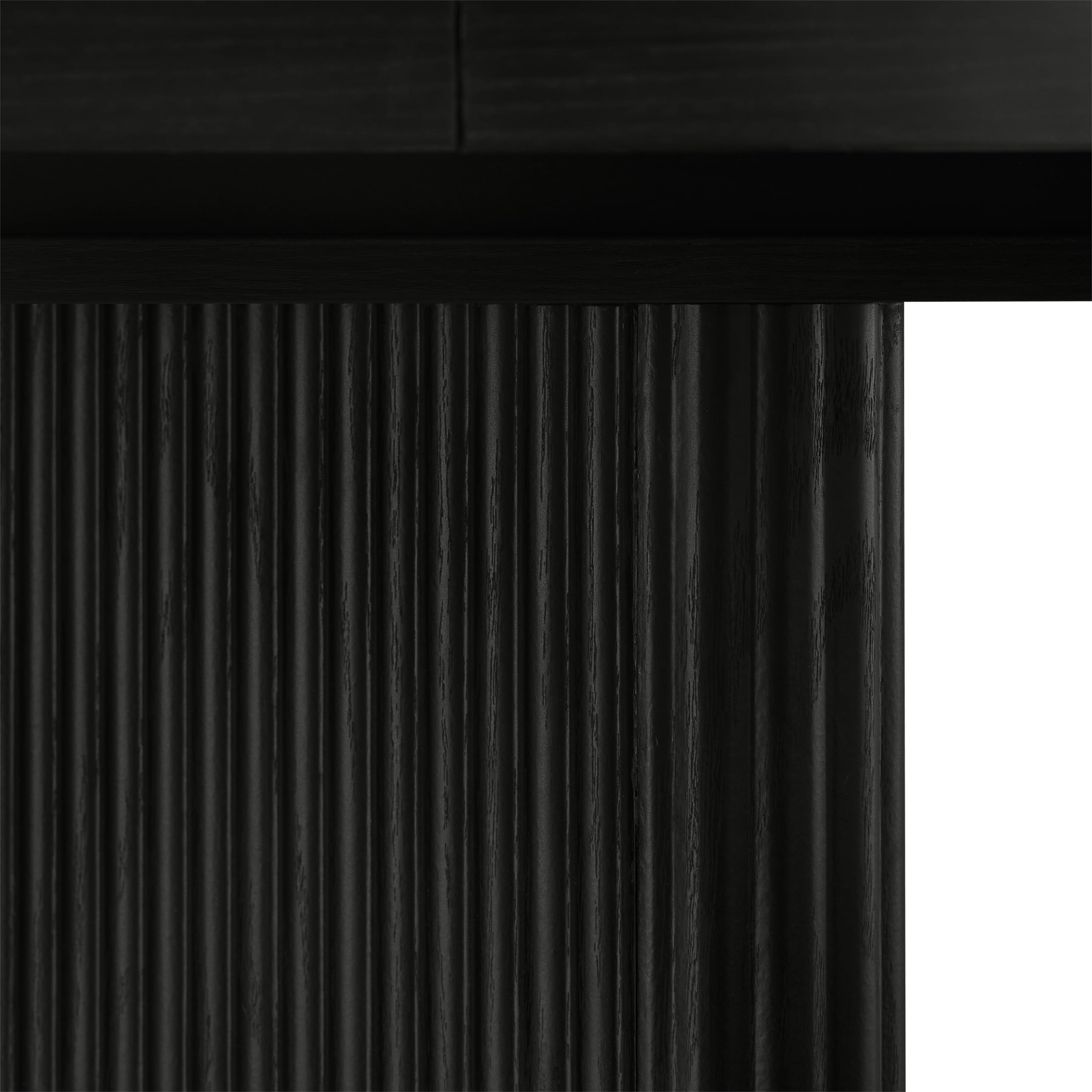 Round Expandable Dining Table, Black Wood Finish
