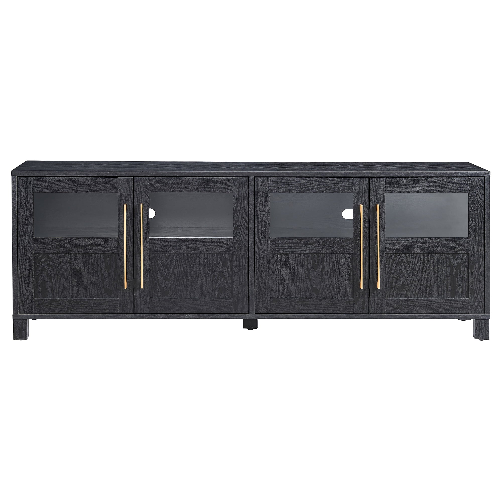 Rectangular TV Stand for Screens up to 75", Black Grain
