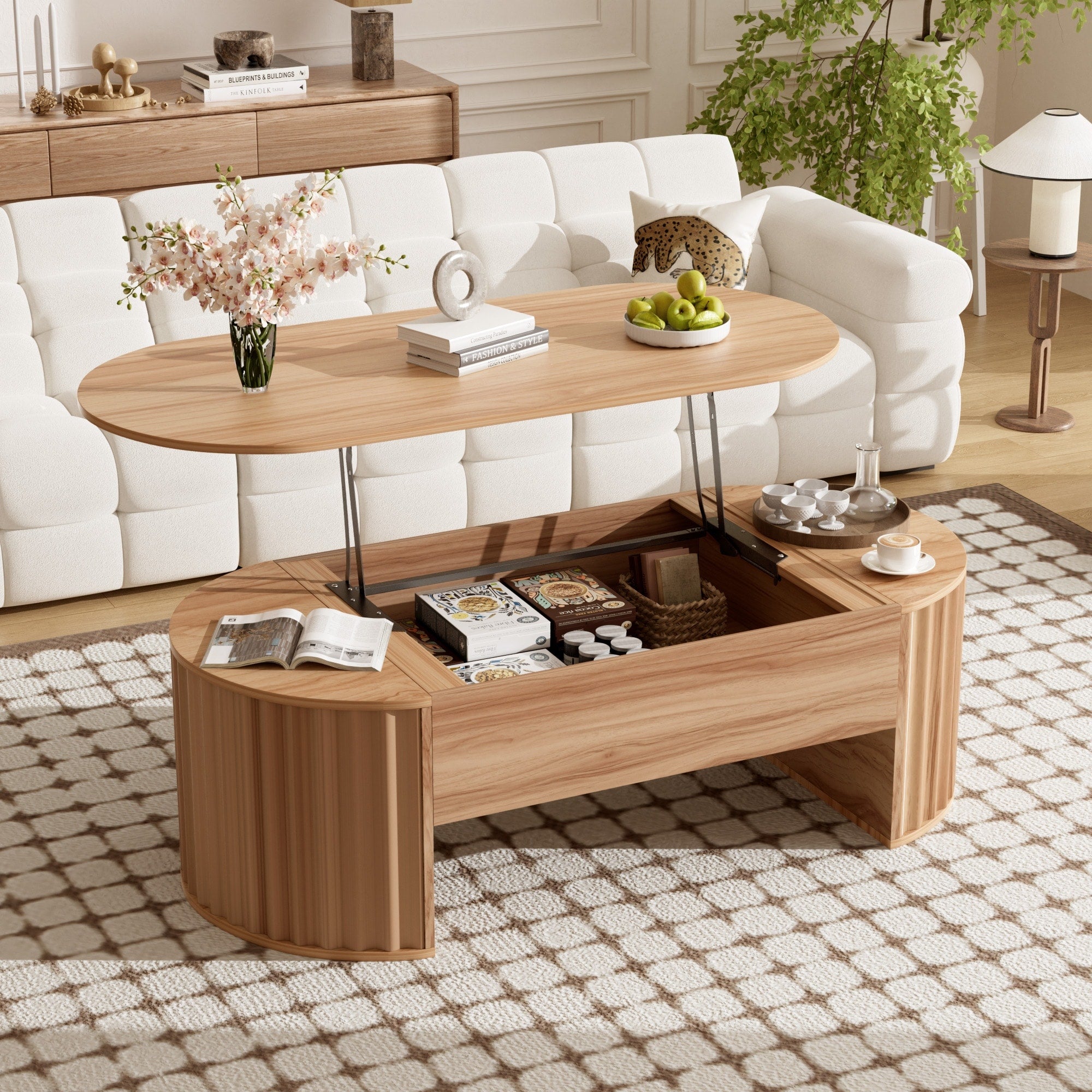 47.2"L Coffee Table with Lift Top