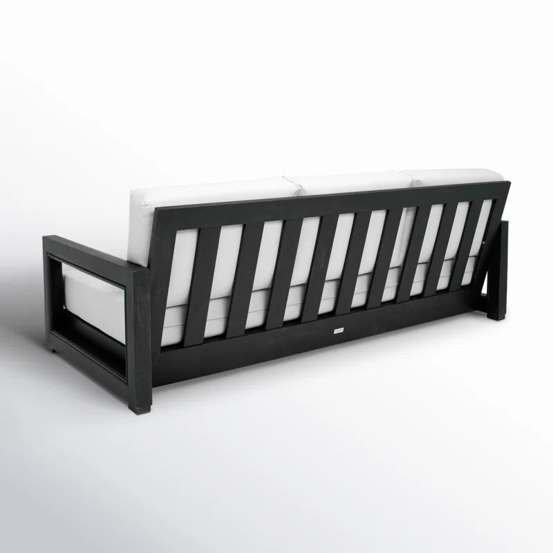 Melrose 76.55" Wide Outdoor Patio Sofa with Cushions