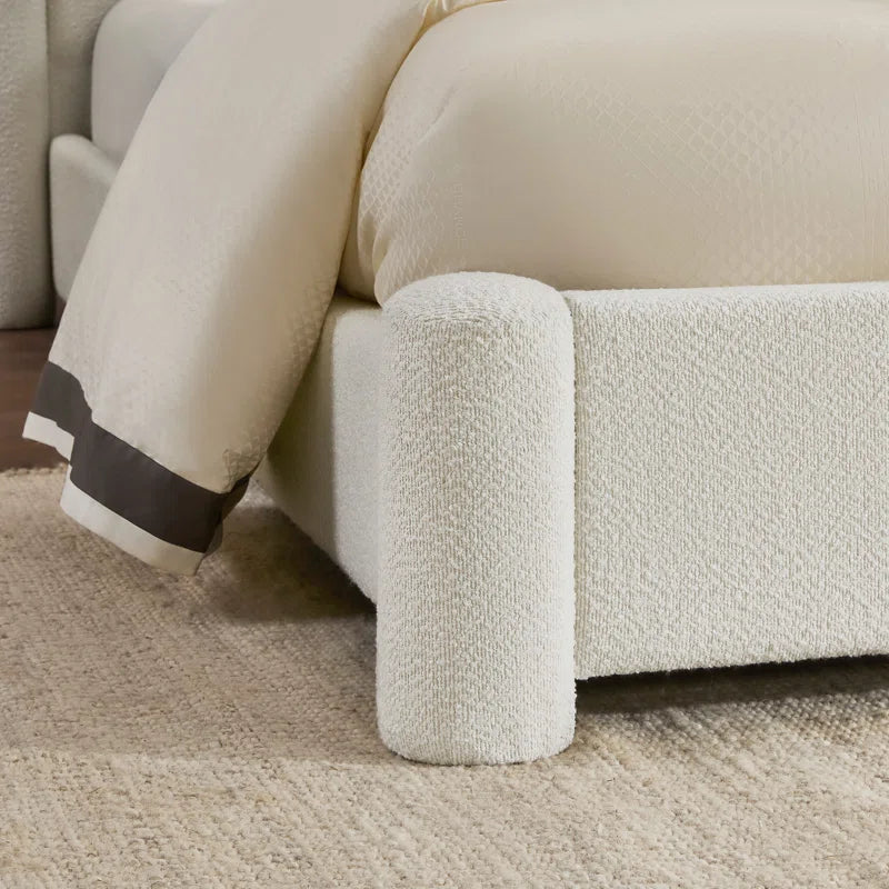 Boucle-Style Waterproof Upholstered Bed