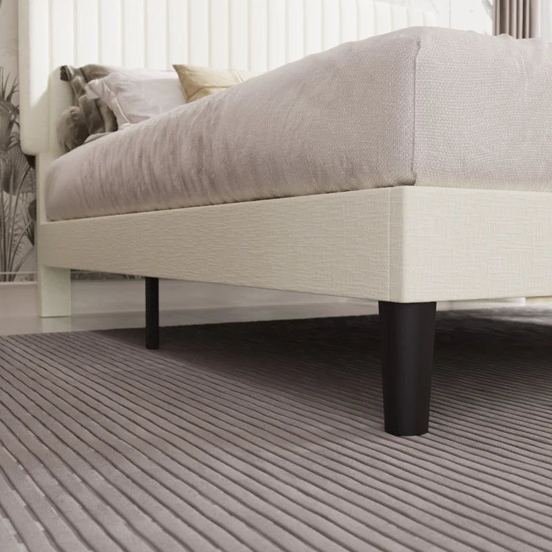 Dunphy Upholstered Platform Bed with Adjustable Headboard