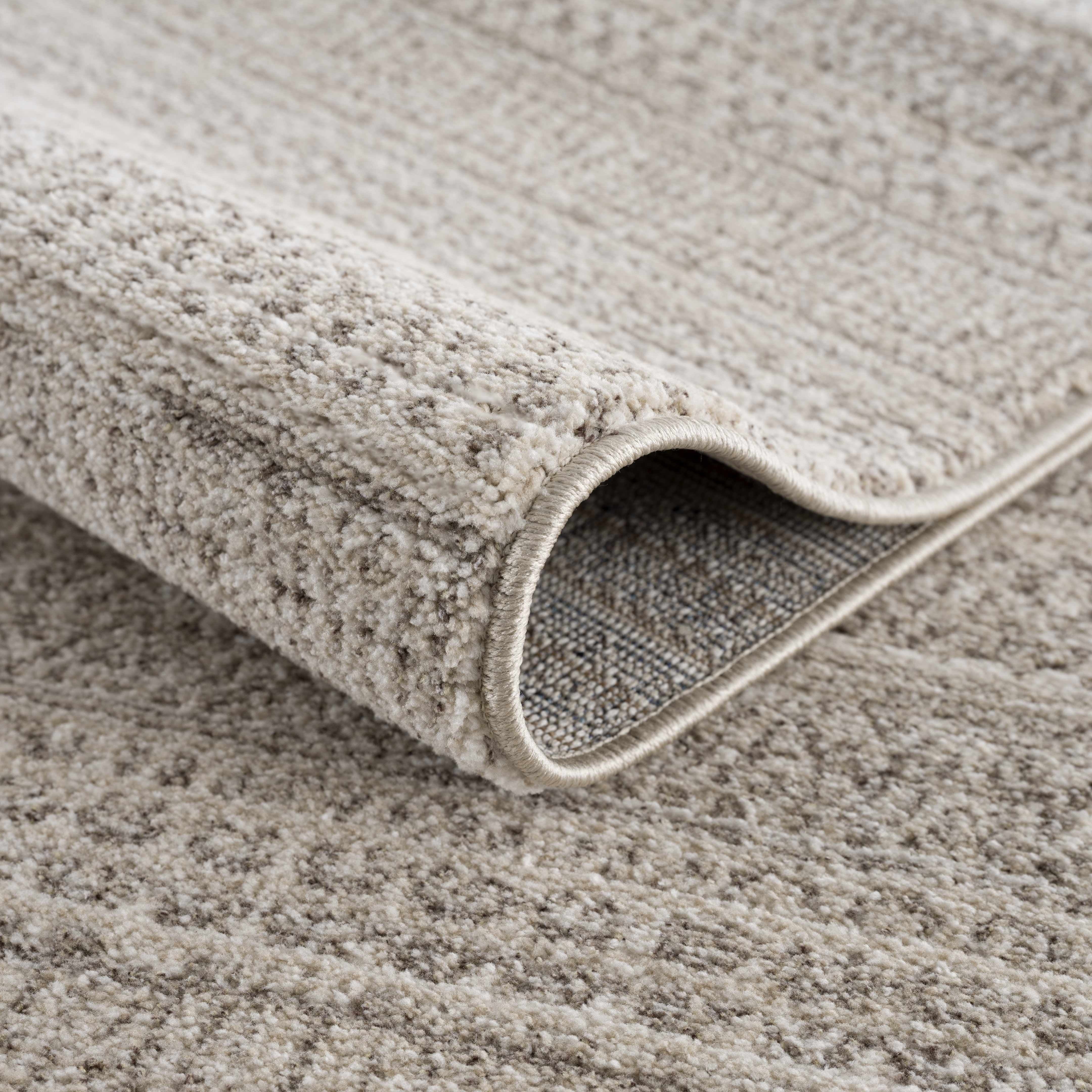 Casablanca Collection Living Room Bedroom Area Rug - Cozy Moroccan Farmhouse Carpet - Brown, Beige - 6'7" X 9'