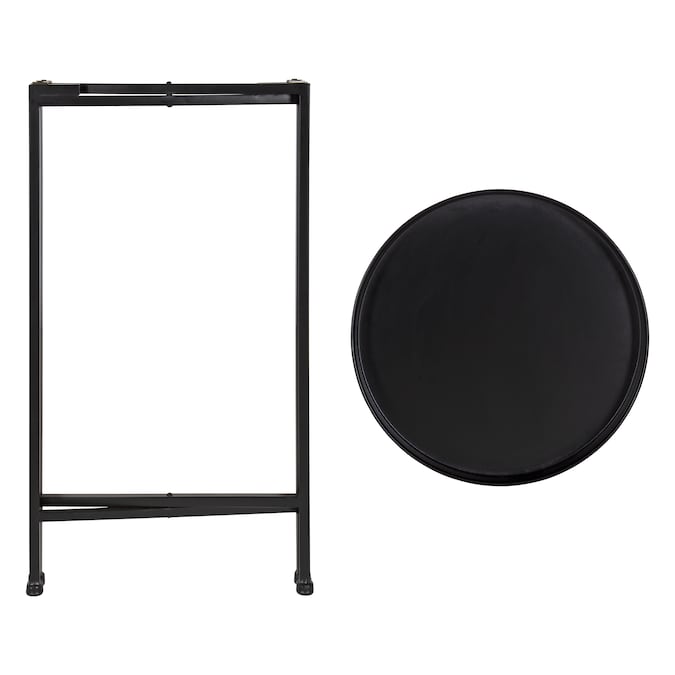 Celia 13.75-In W X 25.75-In H Black Metal round Modern End Table