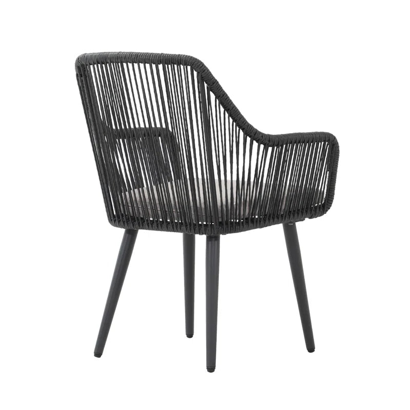 Cassil Premium All-Weather Wicker Outdoor Dining Armchair with Cushion