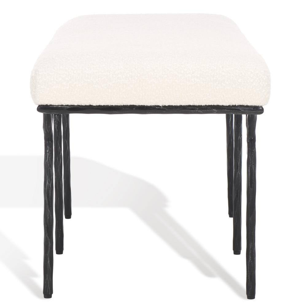 Marvin Ivory/Black Entryway Bench 48 In.