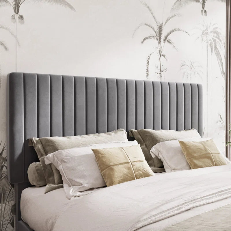 Dunphy Upholstered Platform Bed with Adjustable Headboard