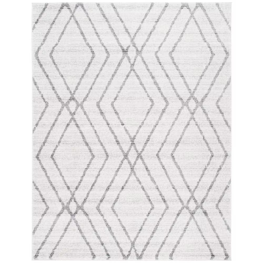 Adirondack Ivory/Gray 8 Ft. X 10 Ft. Chevron Diamond Area Rug