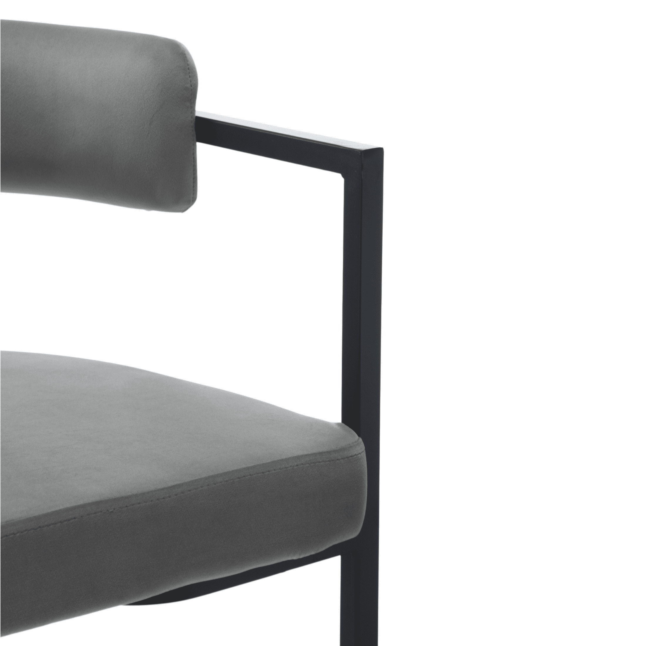Fabio 26" Upholstered Bar Height Bar Stools with Metal Frame, Grey/Fur(Set of 4)