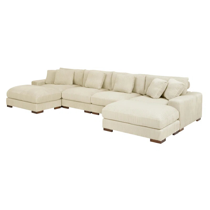4 - Piece Corduroy Sectional