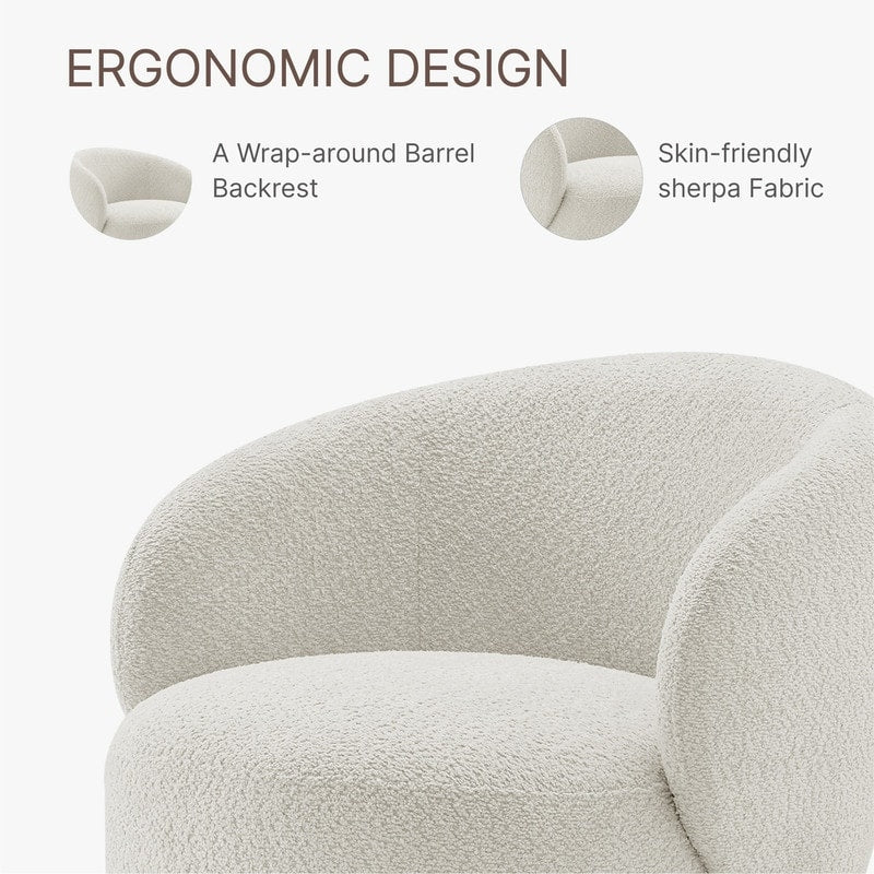 Upholstered Swivel Accent Chair Fabric