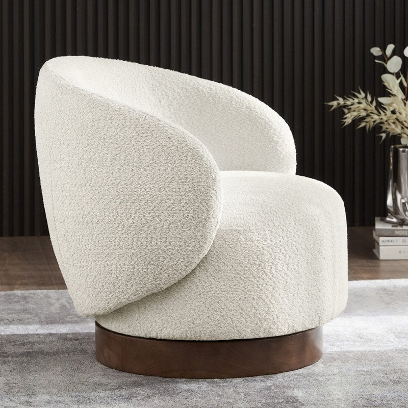 Upholstered Swivel Accent Chair Fabric