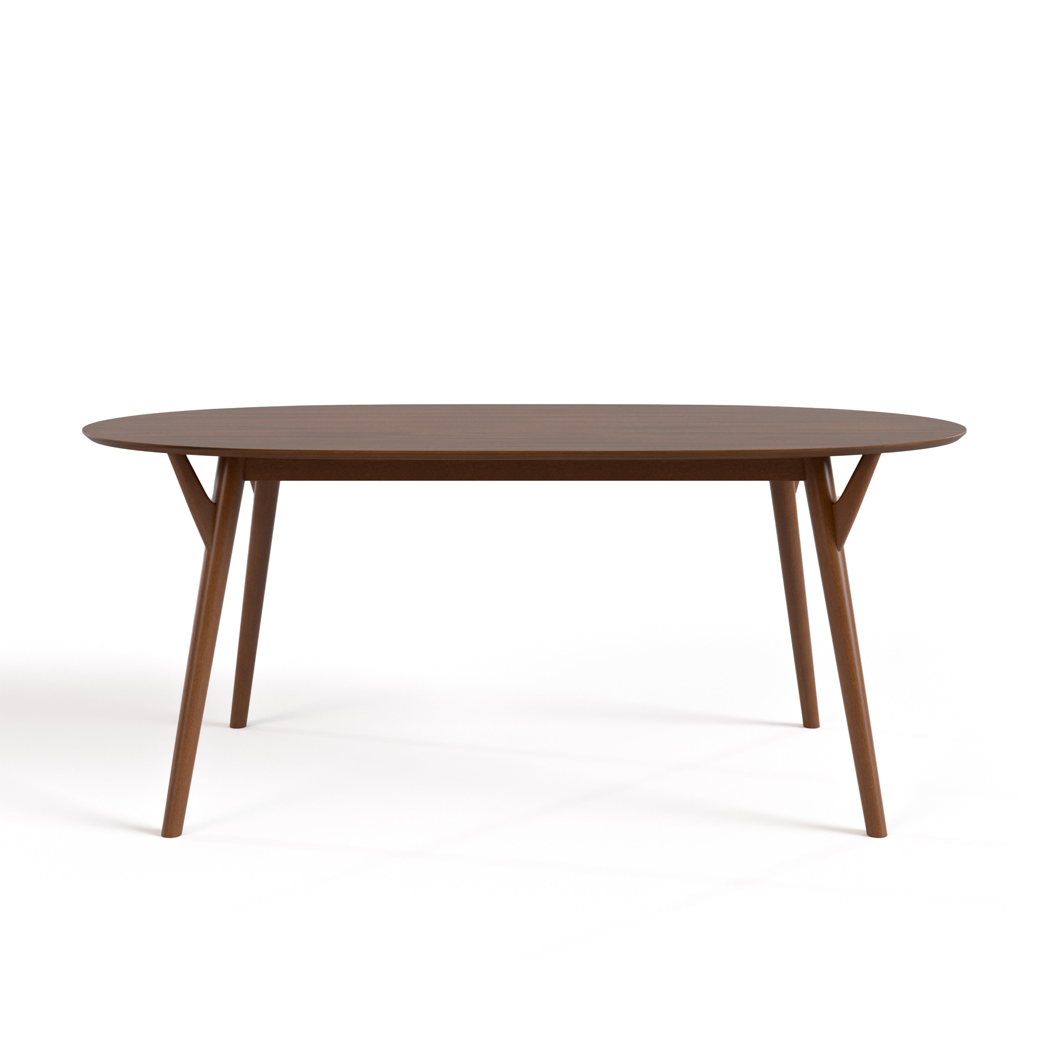 Mid-Century Modern Walnut 7-Piece Dining Table Set
