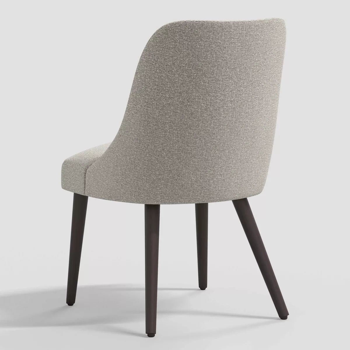 Modern Dining Chair Gray Boucle Ash Frame