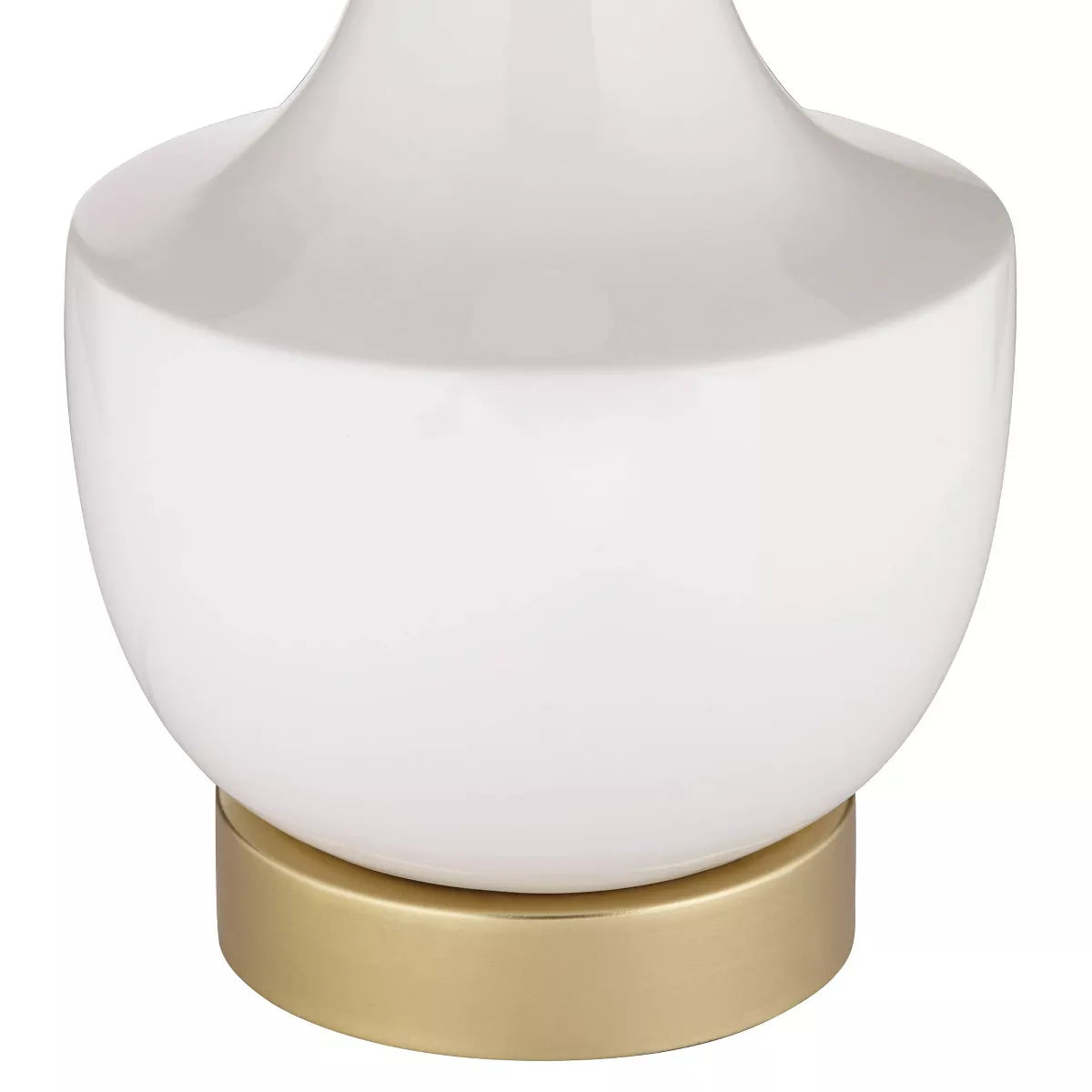 Nesbit White Ceramic & Gold Table Lamps (Set of 2) with USB Port