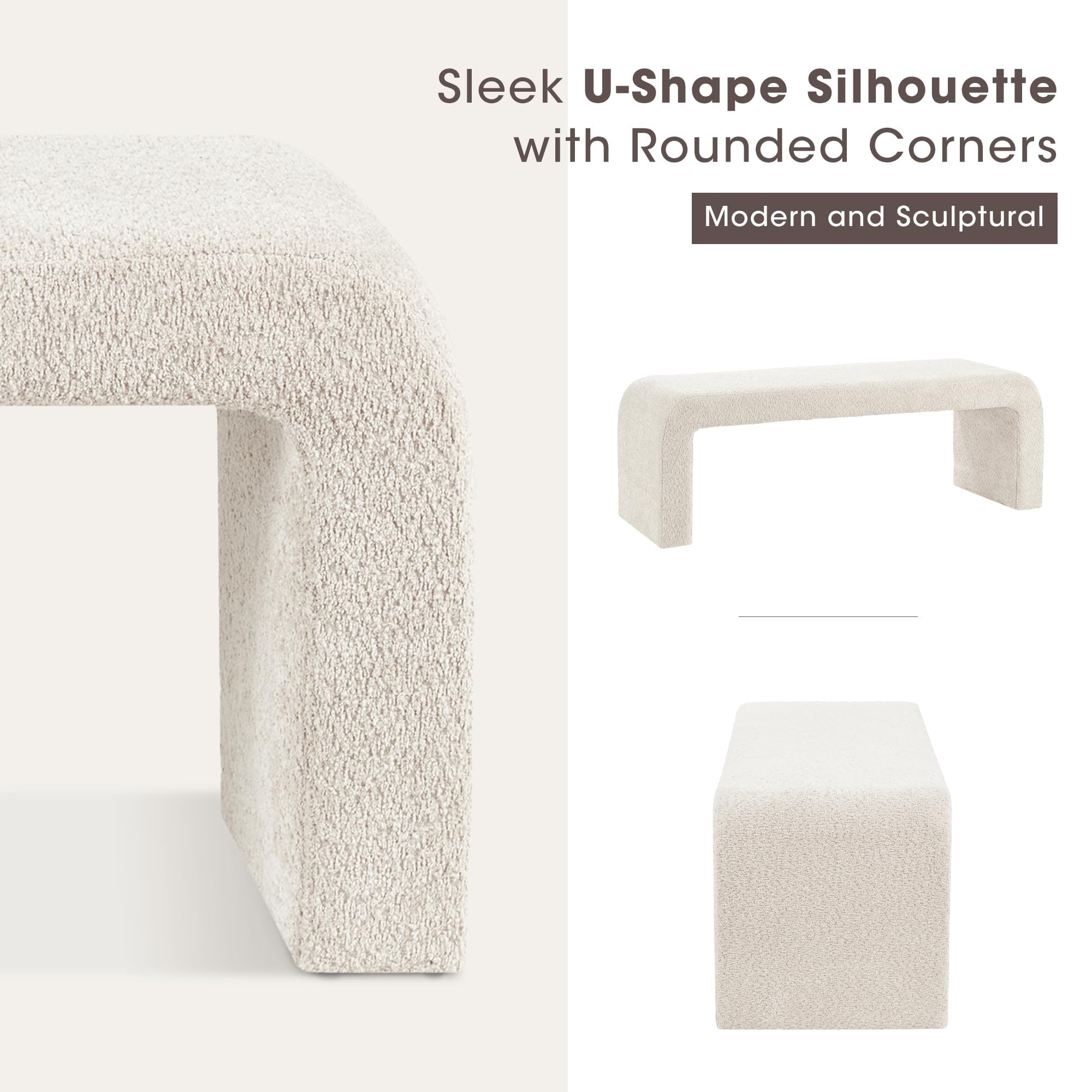 Boucle Waterfall Bench
