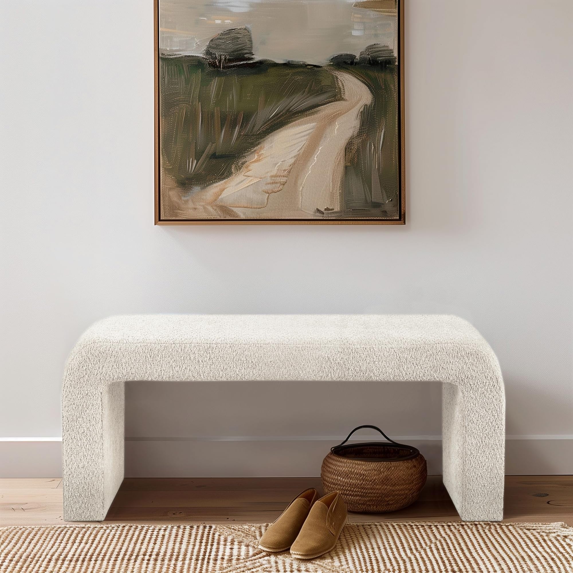 Boucle Waterfall Bench