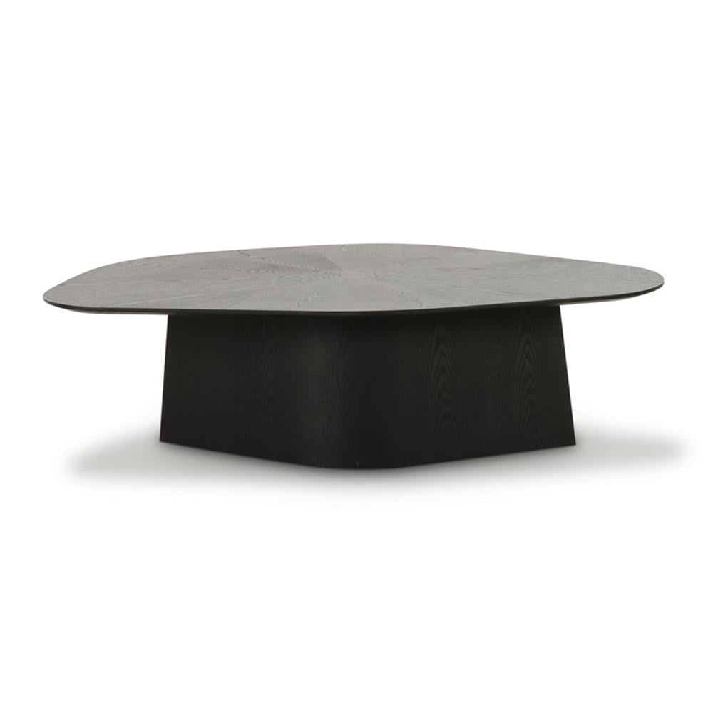 Contemporary Accent Black Ash Geometric Coffee Table