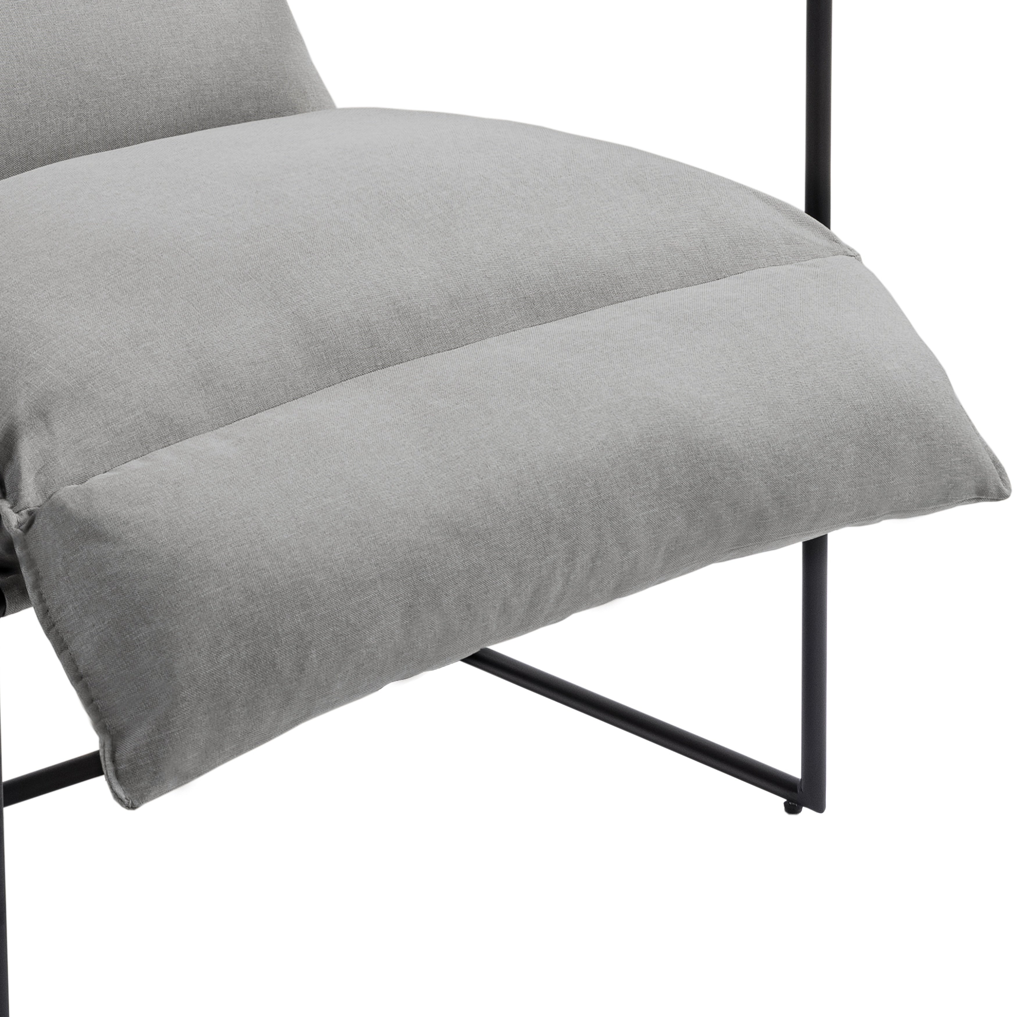 Polyester Sling Accent Chair with Metal Frame Armchair Set of 2