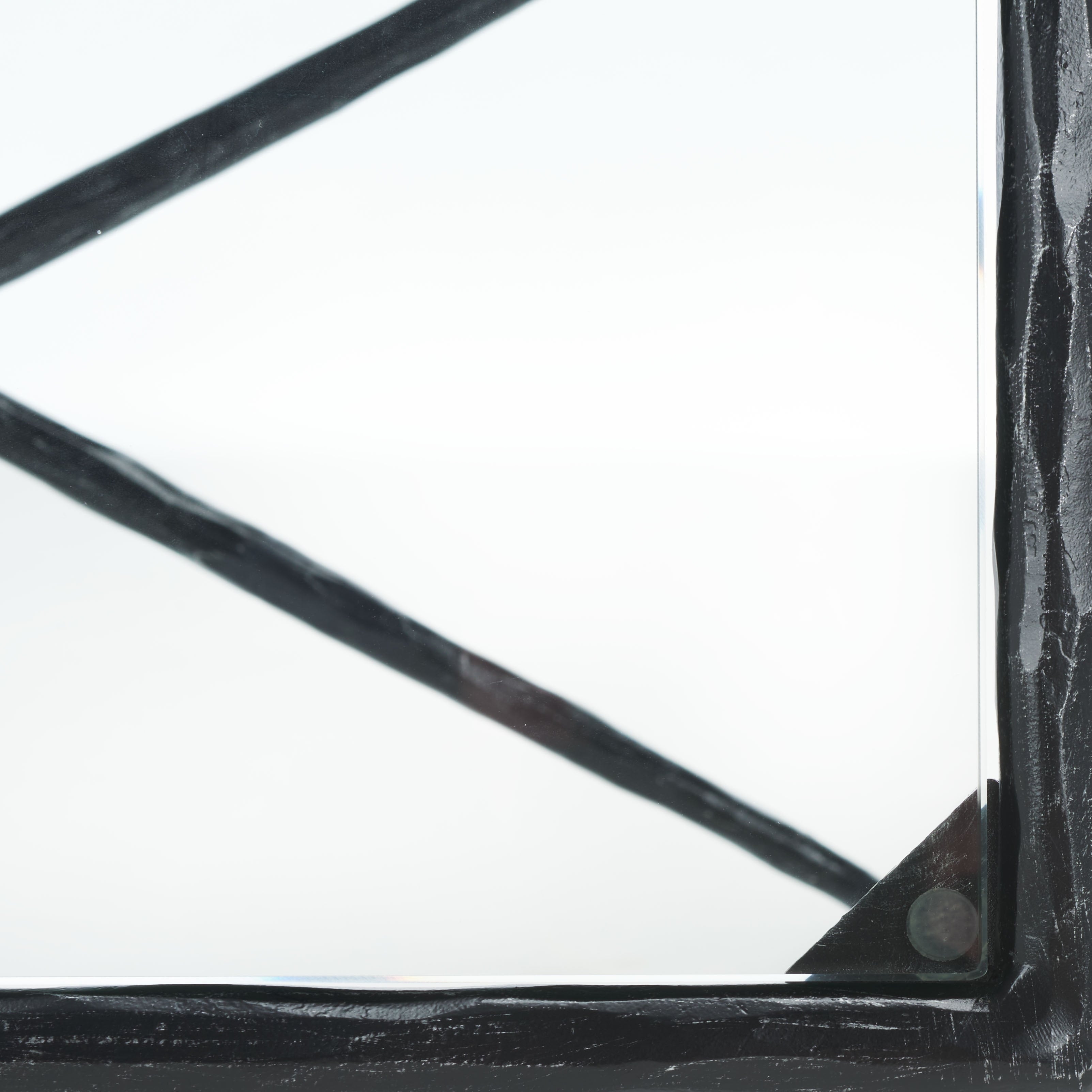 Metal and Glass Accent Table - 22"W X 12"D X 23"H