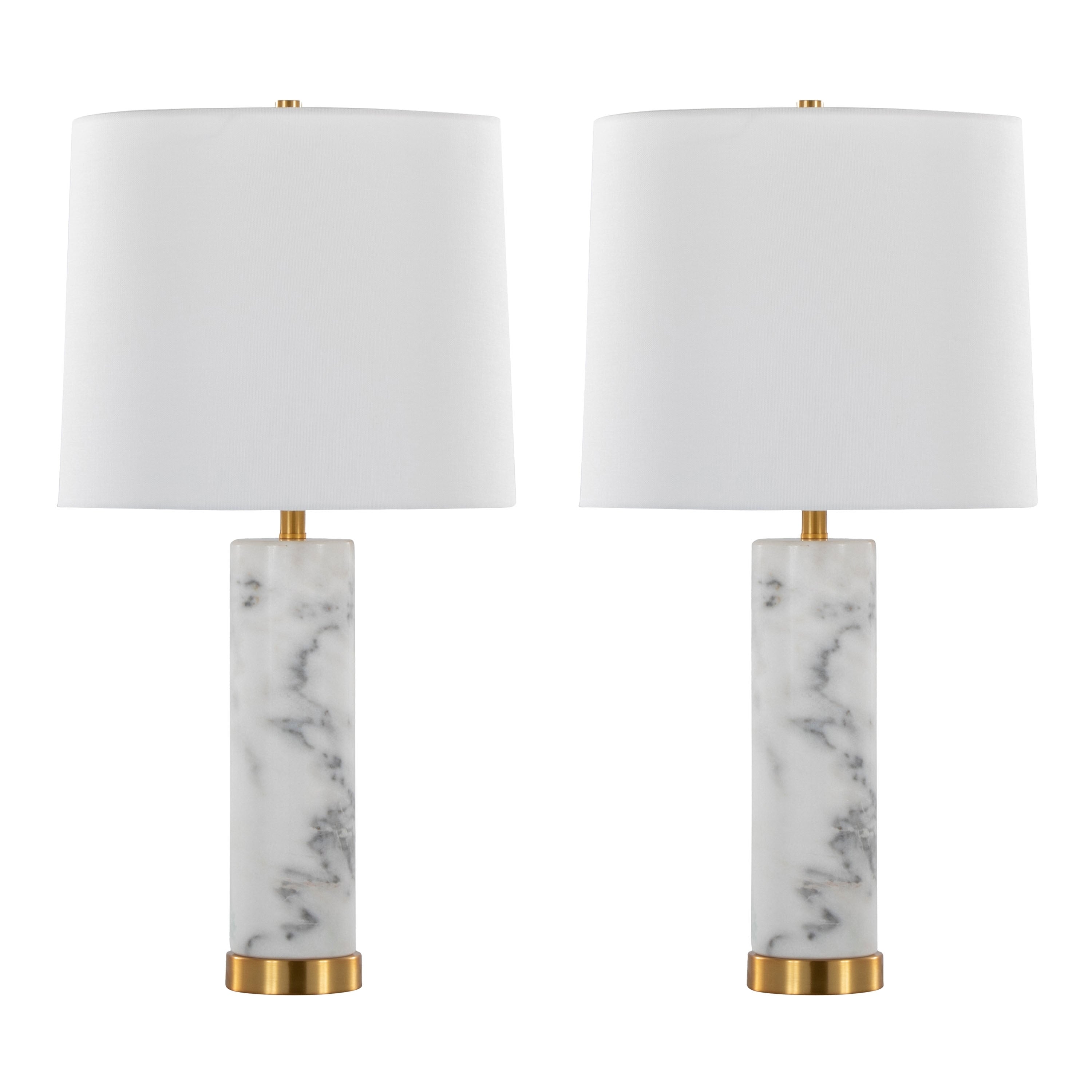 26" Marble Table Lamp (Set of 2)