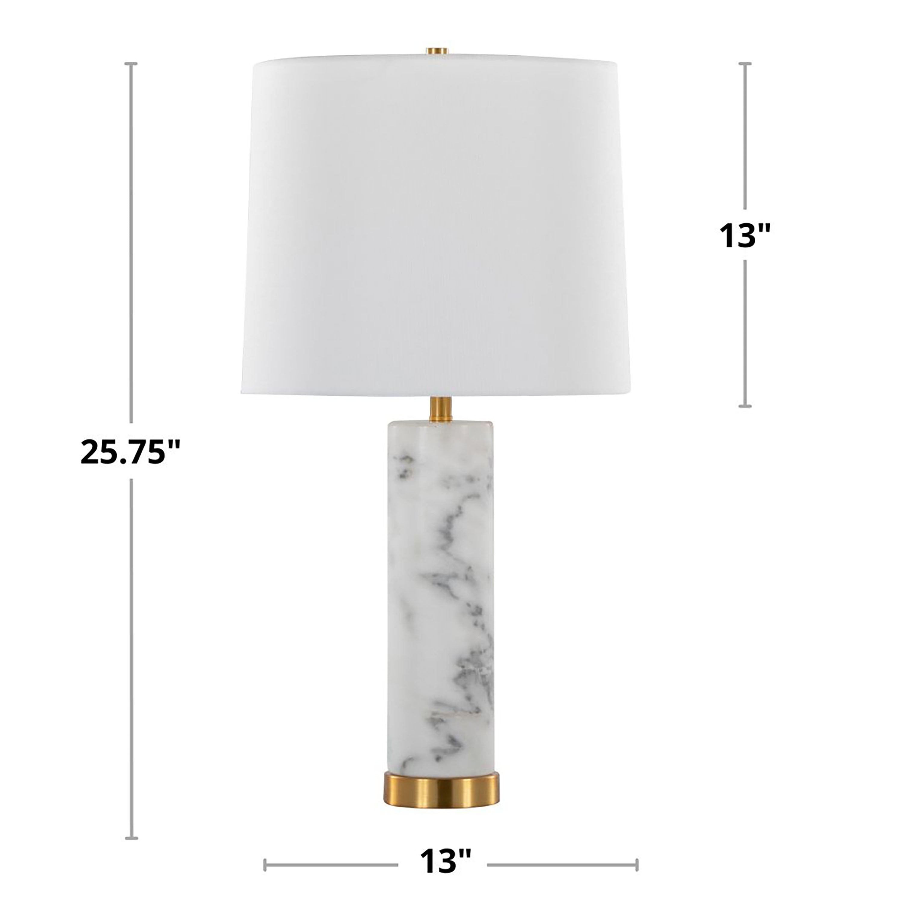26" Marble Table Lamp (Set of 2)