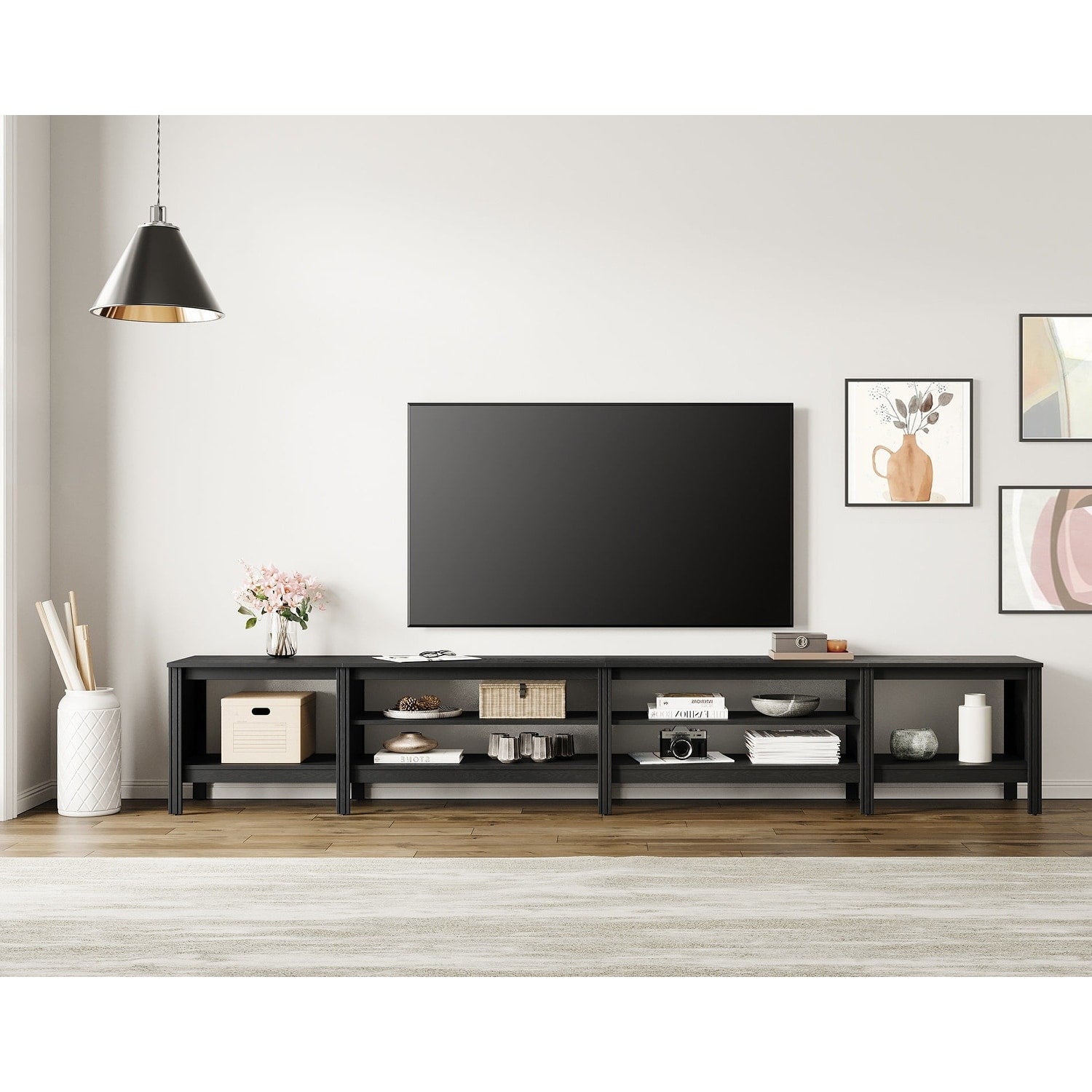 TV Console Table for 85/80/90 Inch TV with 6 Storages