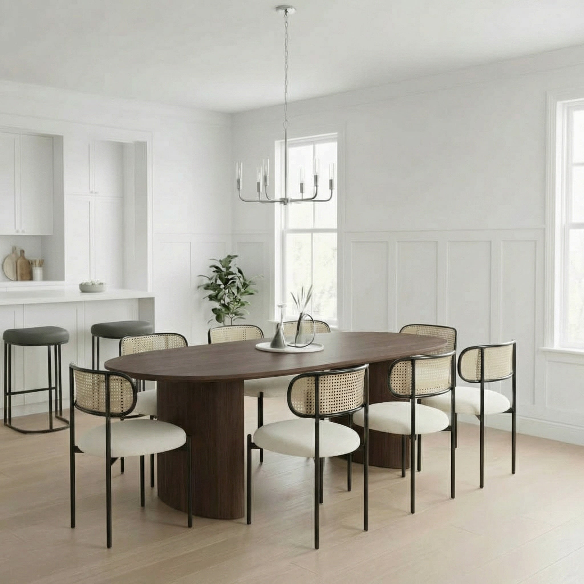 Hommeco Leather Upholstered Side Chair