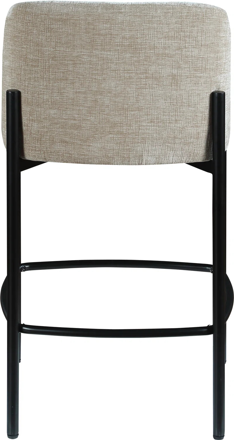 Brixen Upholstered Counter Stool with Metal Frame