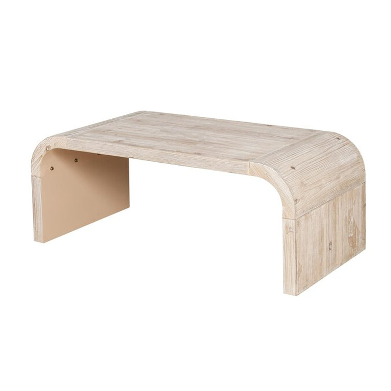 Modern Corner MDF Solid Wood and MDF 47.3-In W X 17.8-In H Coffee Table