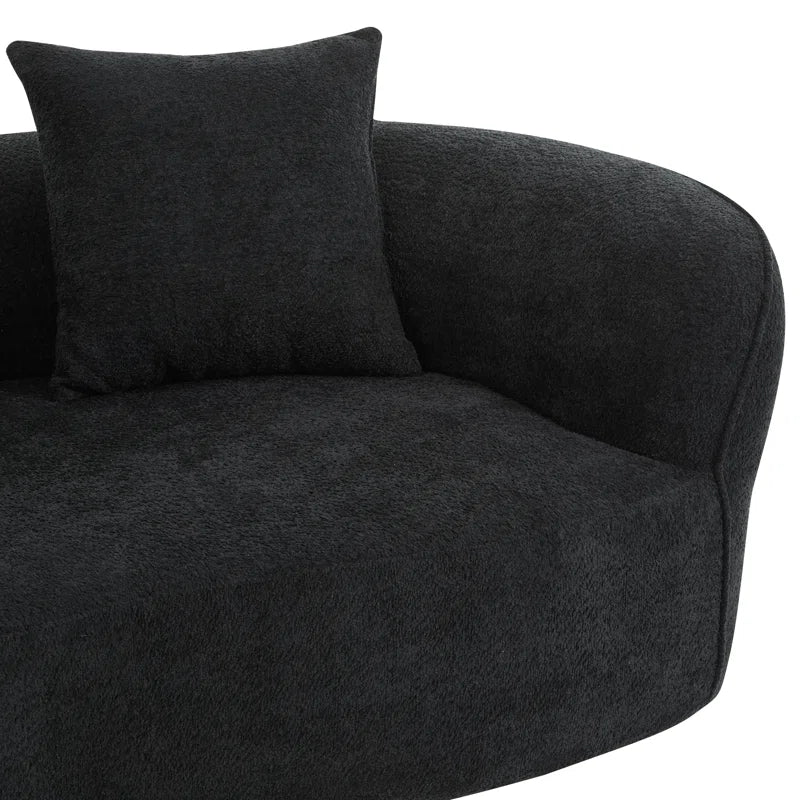 Hession Boneless 126" Modern Compression Curved Sectional Sofa