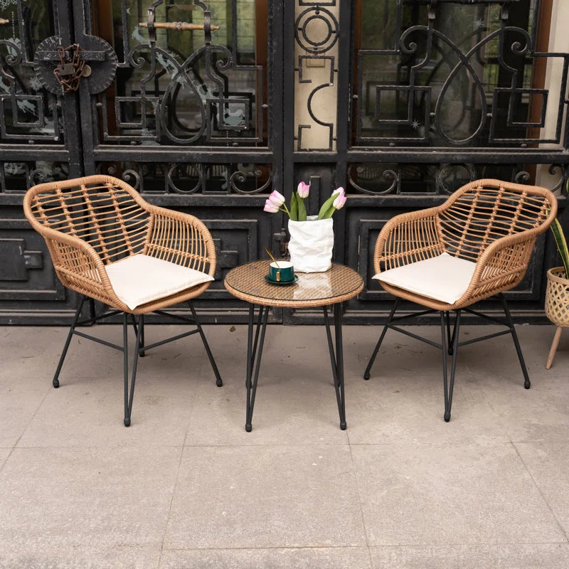 Virgie 2 - Person Patio Conversation Set with Cushions