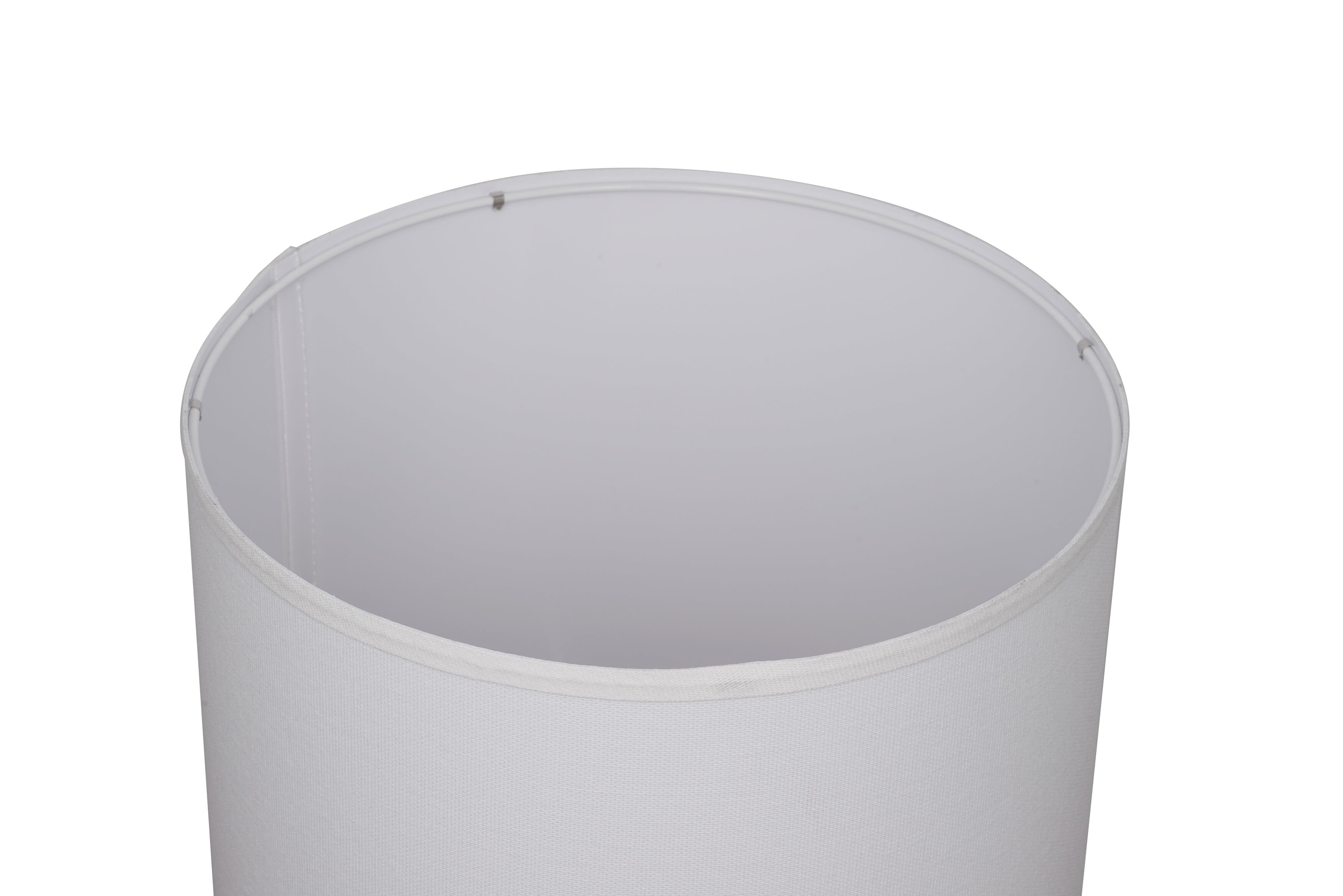 20'' Table Lamp with White Fabric Drum Shade Modern Table Light Fixture