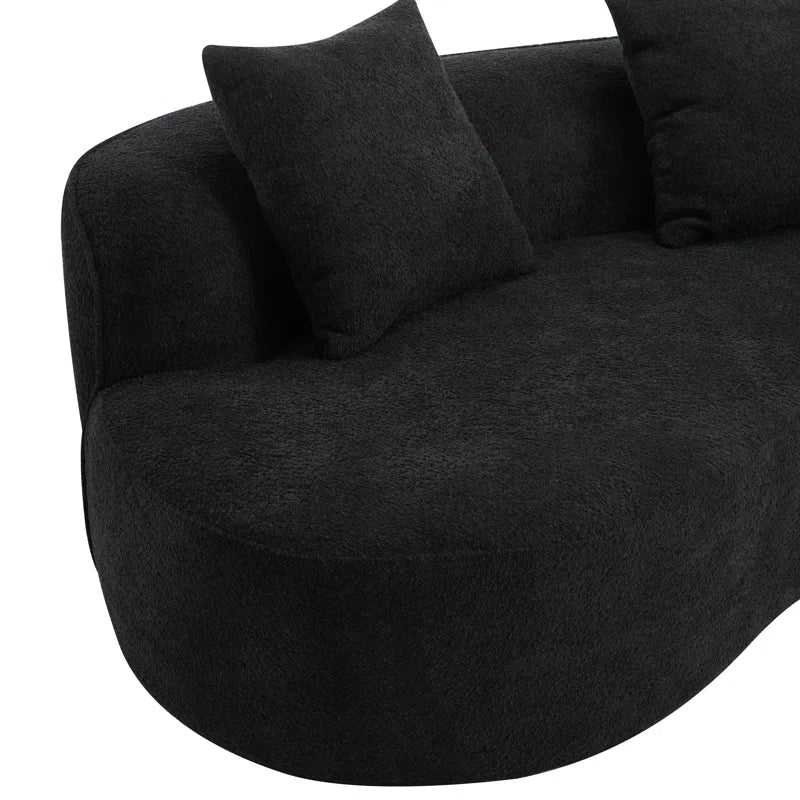 Hession Boneless 126" Modern Compression Curved Sectional Sofa