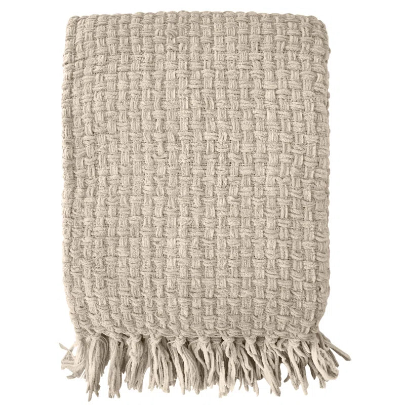 Chenille Hand Woven Throw Blanket