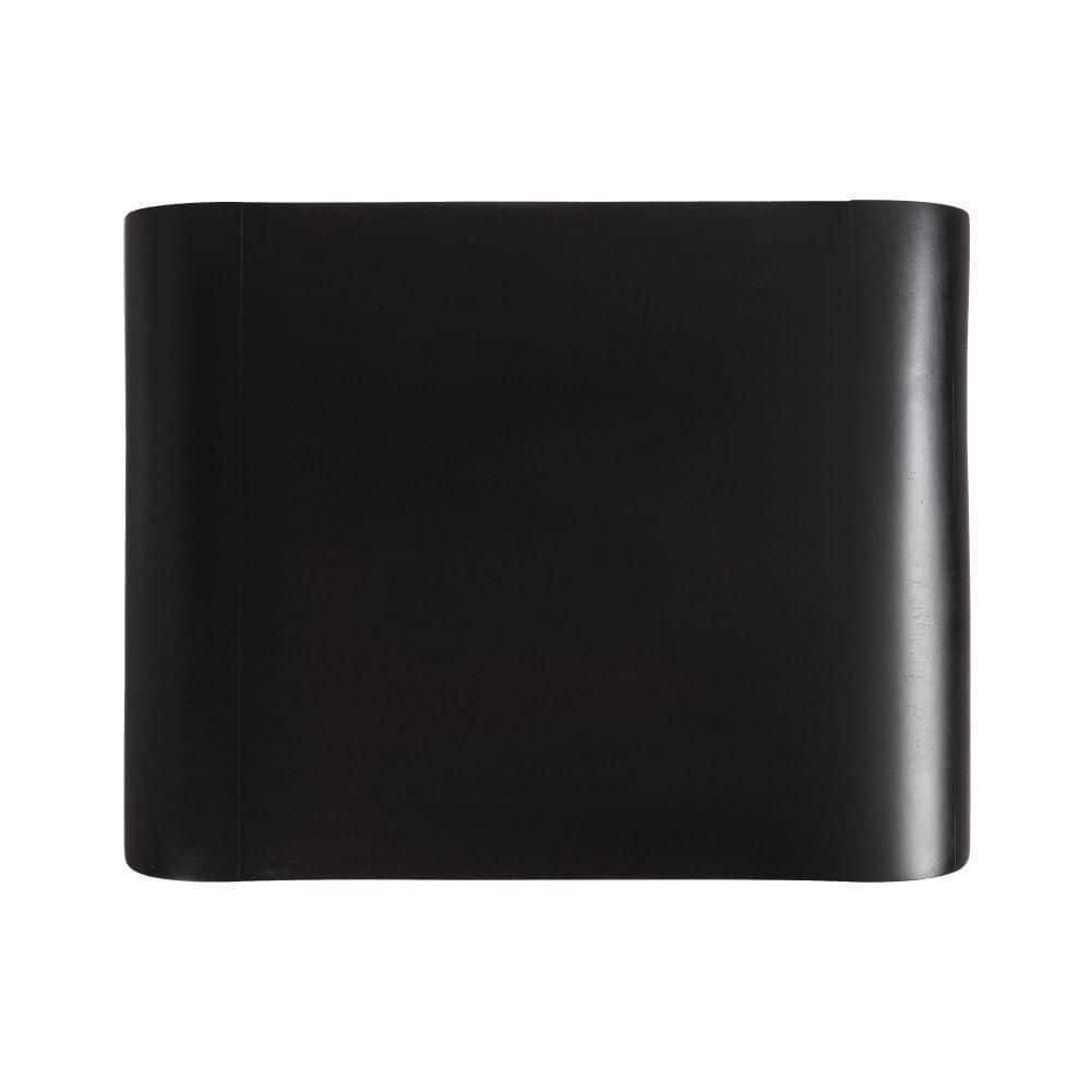 Black U-Shaped Solid Wood End Table