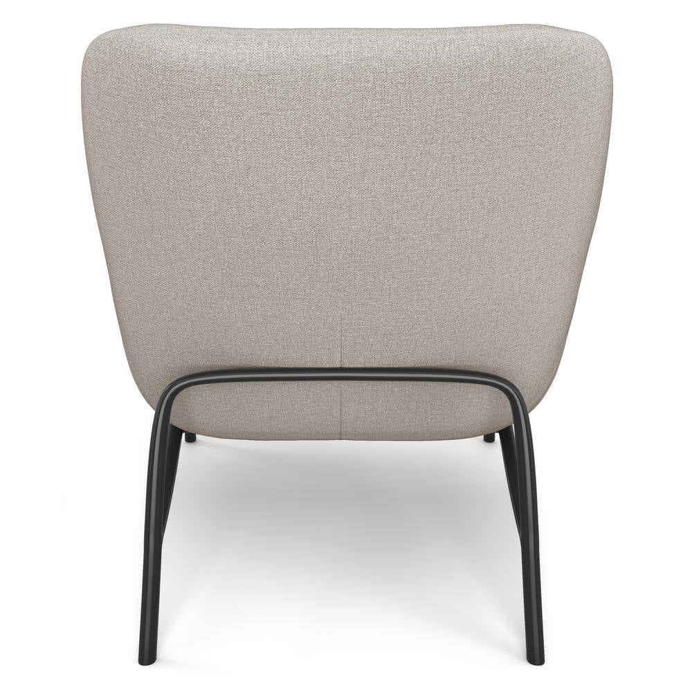 Elmont 30 In. Wide Mid Century Modern Accent Chair in Natural Linen Fabric