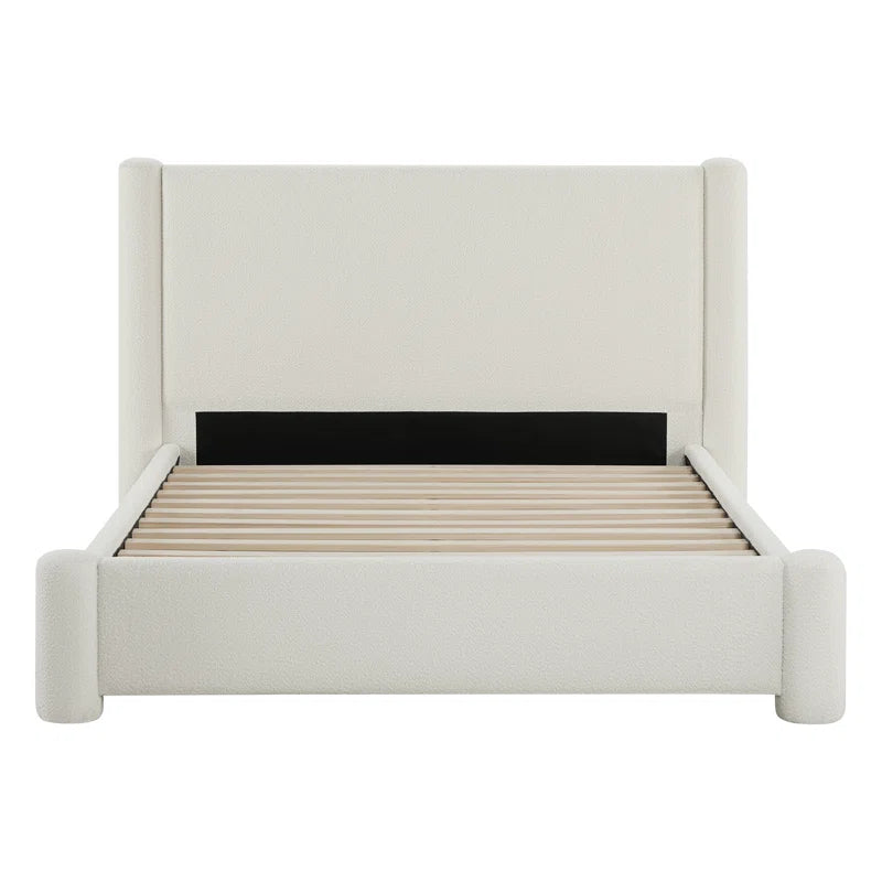 Boucle-Style Waterproof Upholstered Bed