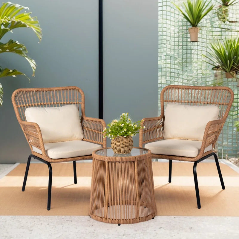 Dawna 2 - Person Patio Conversation Set with Cushions