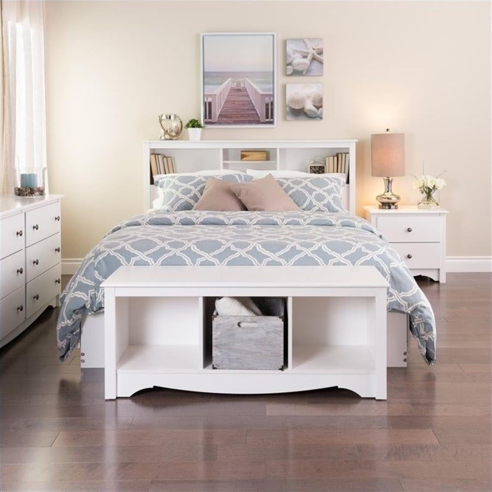 2-Piece Furniture 2-Drawer Night Stand Set in White
