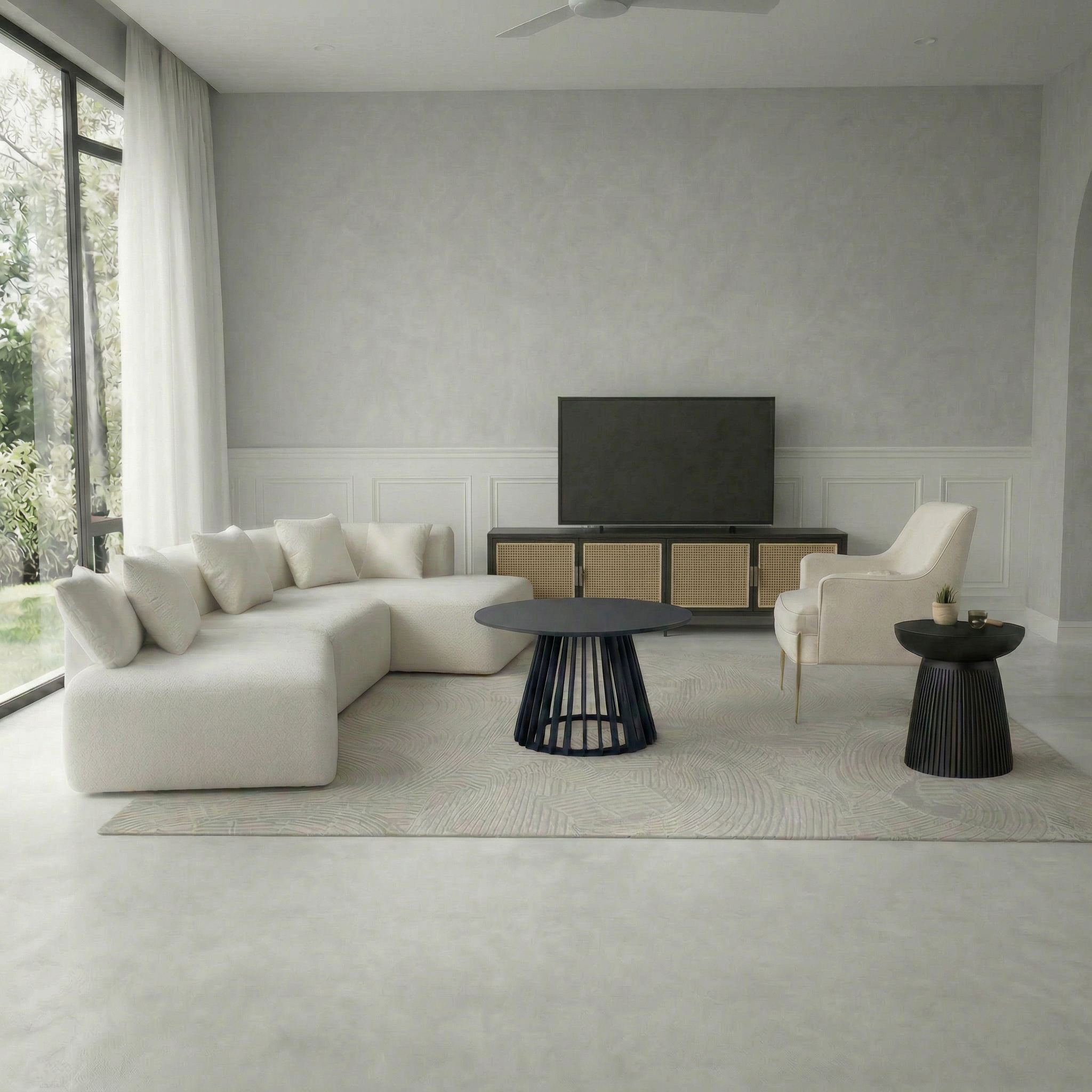Hommeco Living Room Side Table